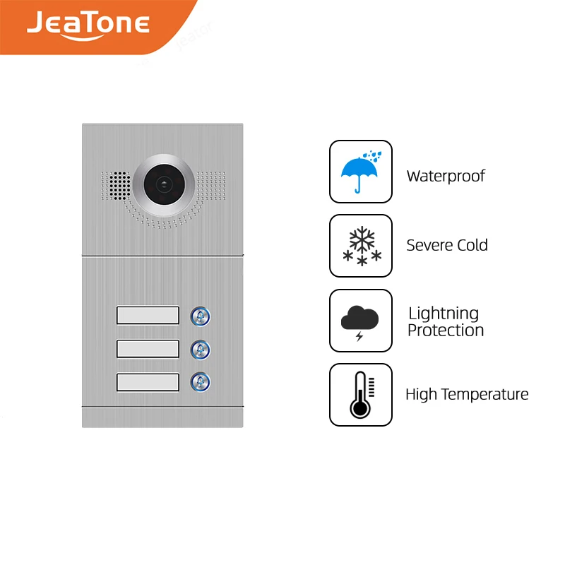 Видеодомофон JeaTone камера с дверным звонком 1 0 мегапиксельная IP водонепроницаемая