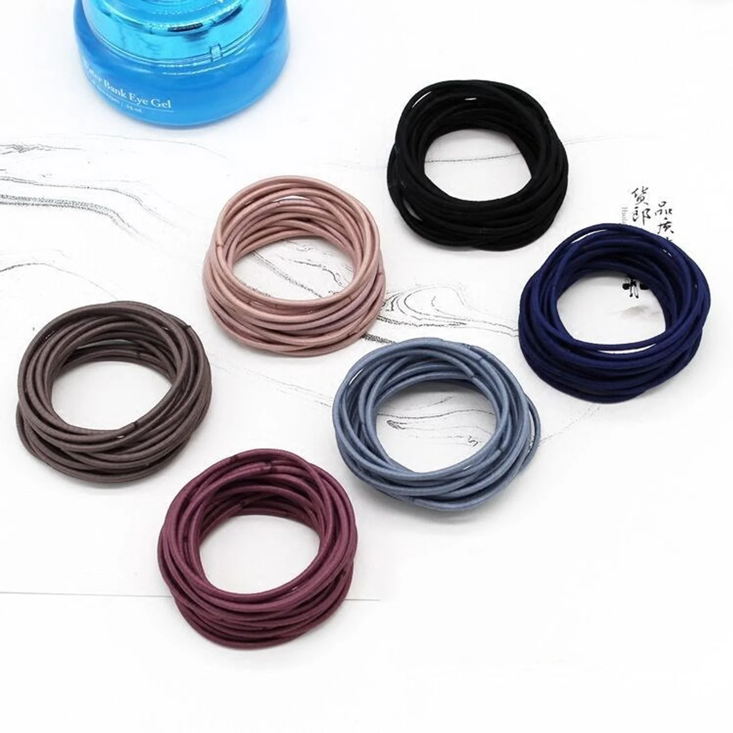 100 шт. высокоэластичные нейлоновые резинки для волос заколки конского хвоста