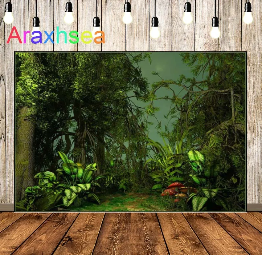 

Forest Backdrops Green Jungle Tree Grass Mystery Way Party Natural View Photographic Photocall Photo Studio