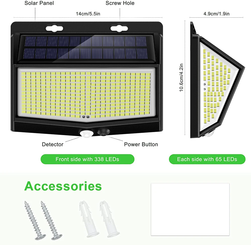 468 Solar LED Light Outdoor 3 Modes Lamp with Motion Sensor Waterproof Sunlight Steet for Garden | Освещение