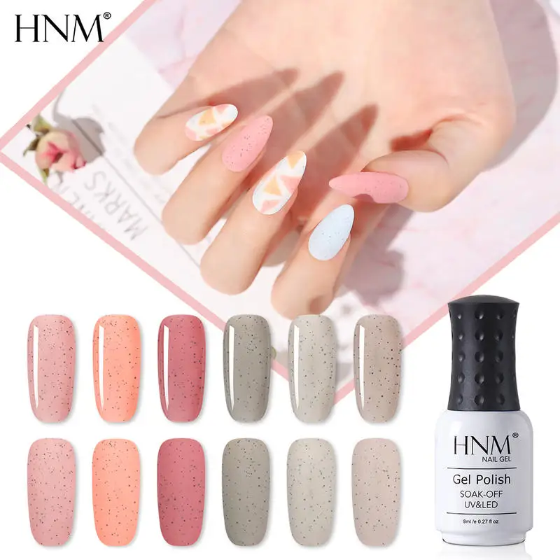 HNM 8 мл КОРАЛЛОВЫЙ ПЕСОК УФ гель лак для ногтей светодиодный отмачиваемый