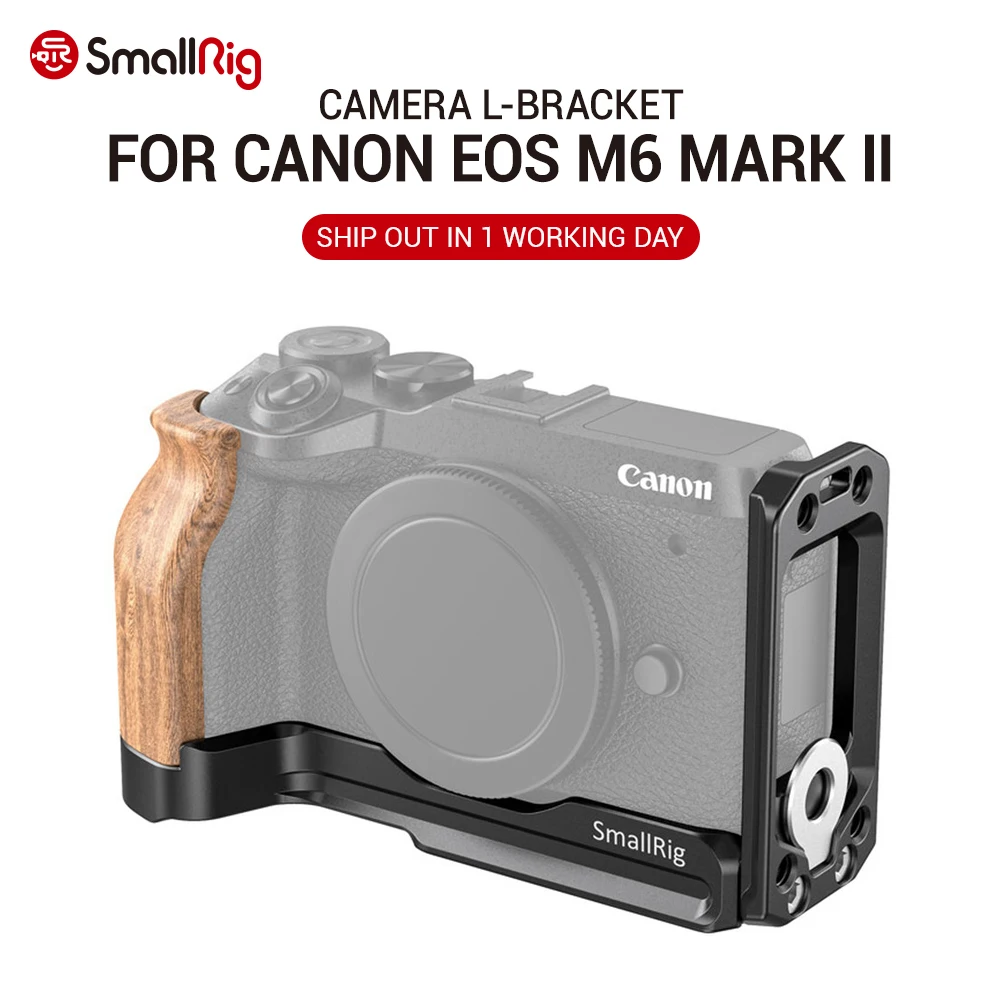 L образный кронштейн SmallRig для камеры Canon EOS M6 Mark II с пластиной в стиле Arca быстрого