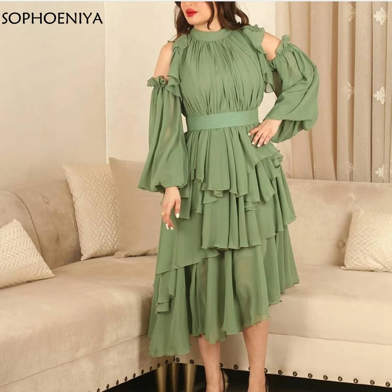 

New Arrival Chiffon Short evening dress Plus size High Neck Robe soiree dubai Arabic evening gowns 2023 bestidos de fiesta