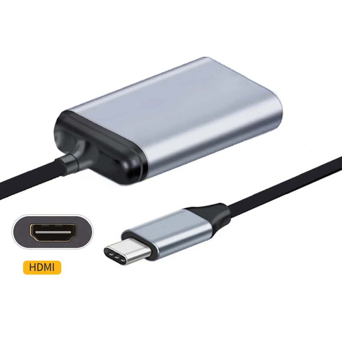 

USB-C-HDMI Кабель-адаптер для HDTV 4K 60 Гц 1080p для планшетов, телефонов и ноутбуков CY