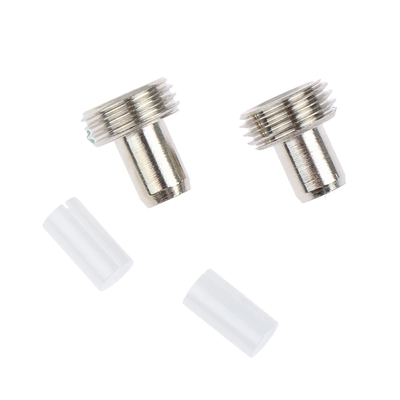 2set  Fiber Optic Visual Fault Locator Replacement Parts - 2x Ceramic Tube Sleeves with 2x Metal Fitting Connectors