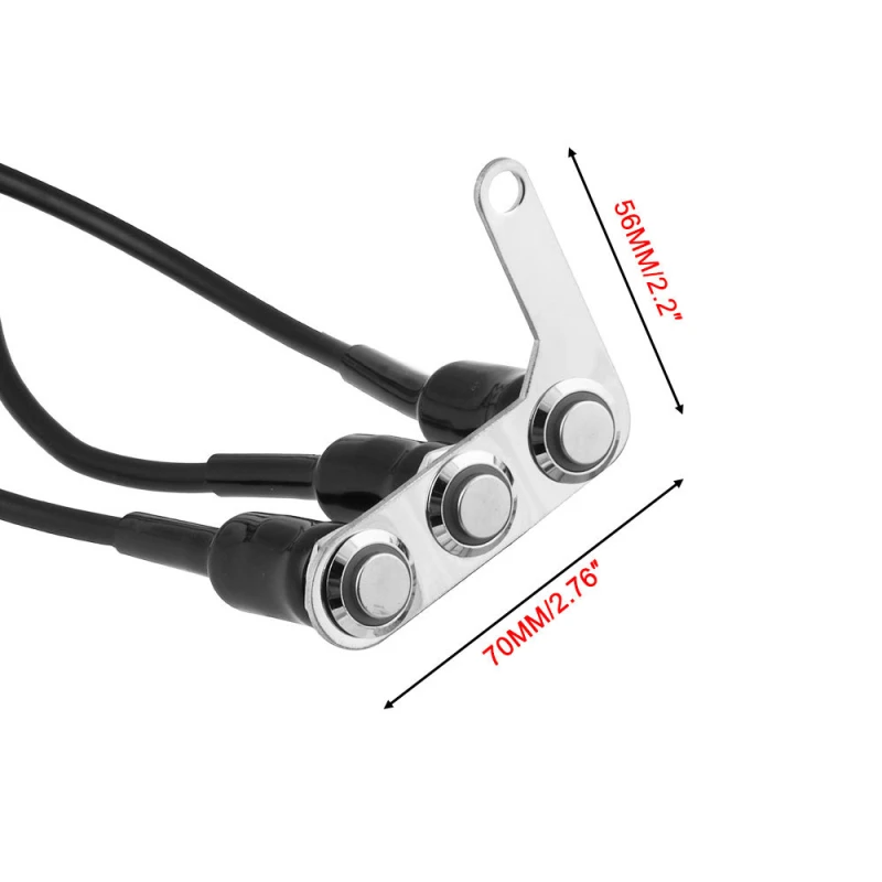 New Motorcycle Left Switch Handlebar Adjustable Mount Waterproof Switches 3 Buttons For Headlight Horn Cafe Racer | Автомобили и