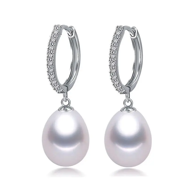 

Vintage Jewelry Gray White Imitation Pearl Earrings Women Wedding Earings