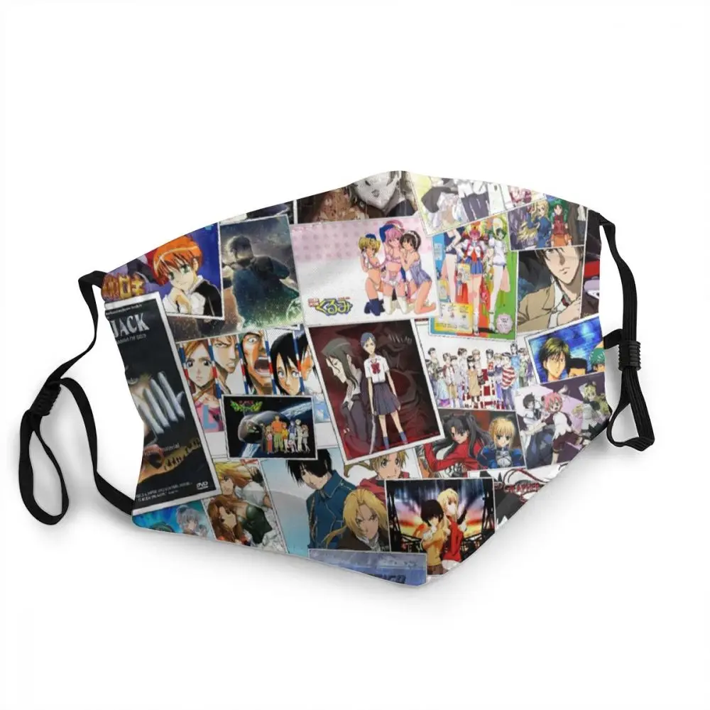 

Маски с узором Hunter X, многоразовые маски, противотуманные и пылевые маски, защитные маски с фильтрами, респираторные маски