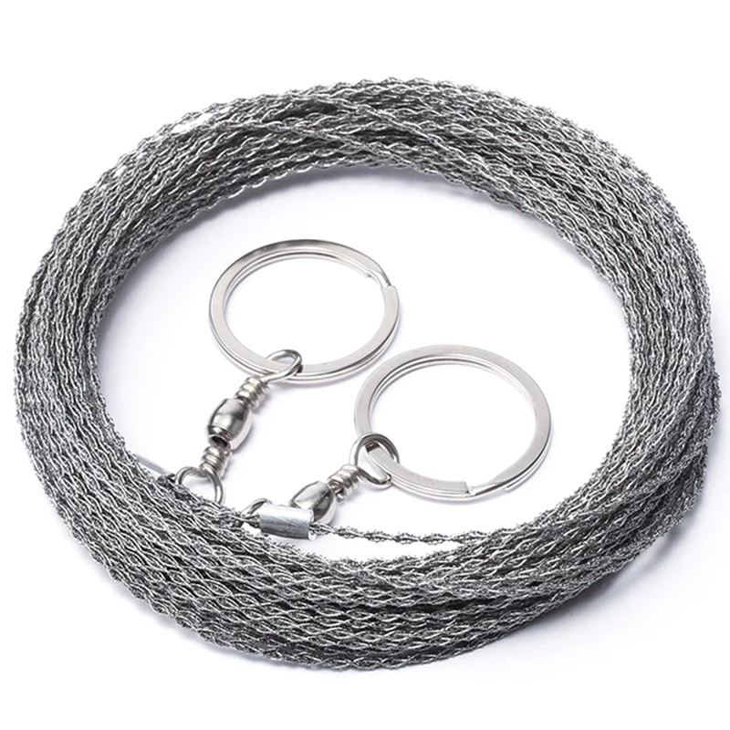 

Outdoor Hand-Drawn Rope Saw 304 Stainless Steel Wire Saw Camping Life-Saving Woodworking Super Fine Hand Saw Wire 5M