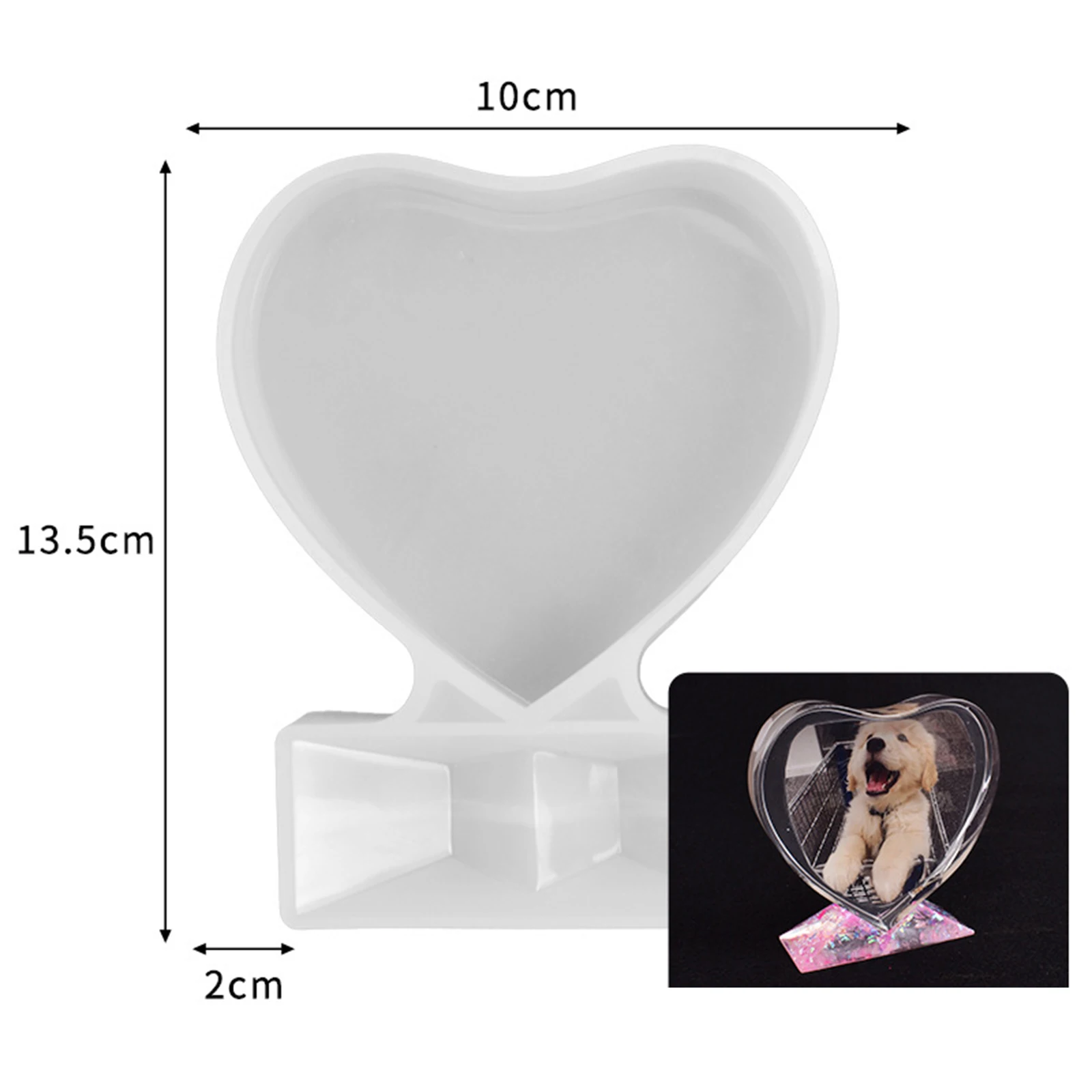 

Silicone Mould Frame New Transparent Drop Glue Dry Flower Picture Frame Jewelry Epoxy Resin Mould Diy Valentine Gift JU0084