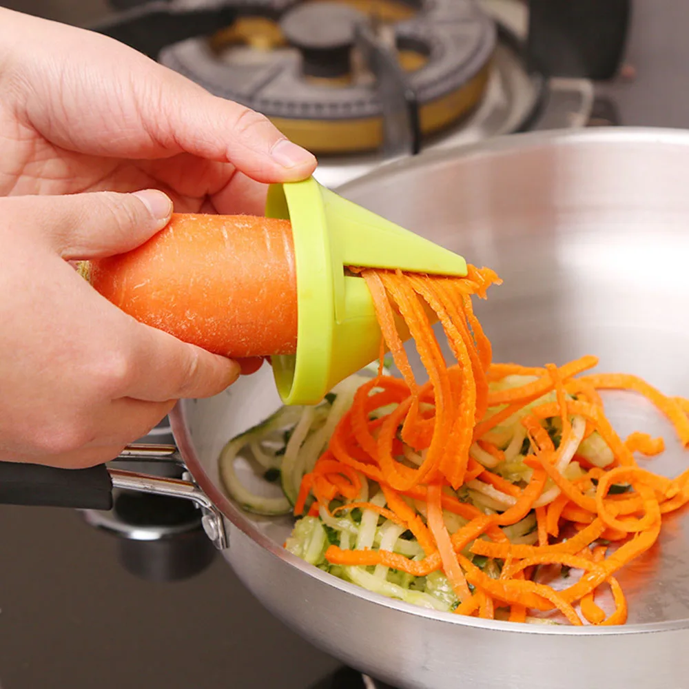 

Kitchen Tool Vegetable Fruit Multifunction Spiral Shredder Peeler Manual Potato Carrot Radish Rotating Grater Kitchen Accessorie