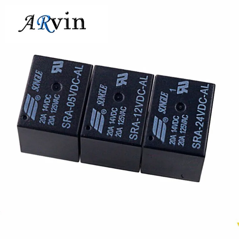 

5 шт./лот реле Φ реле 4pin 5V 12v 24v DC Высокое качество T74
