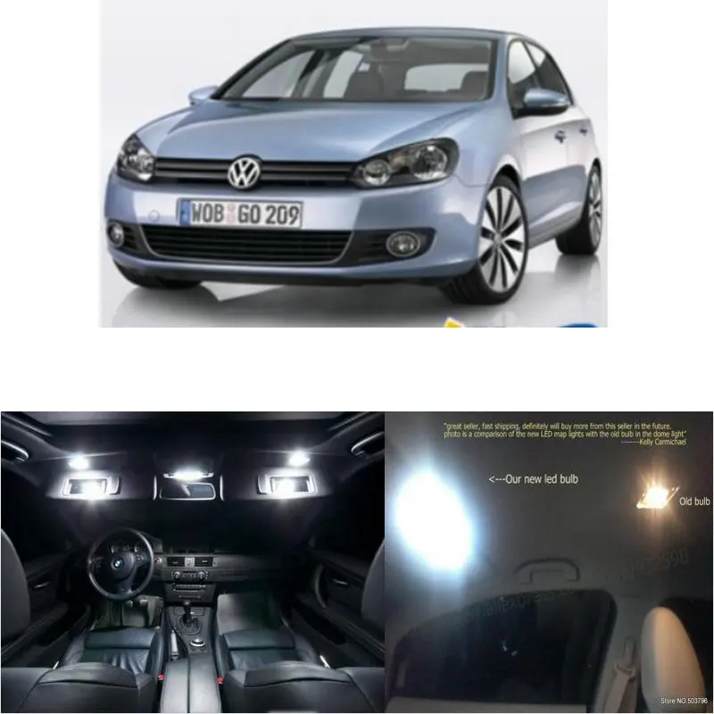 Светодиодные внутренние автомобильные фонари для VW golf 5 6 комнат купольная карта