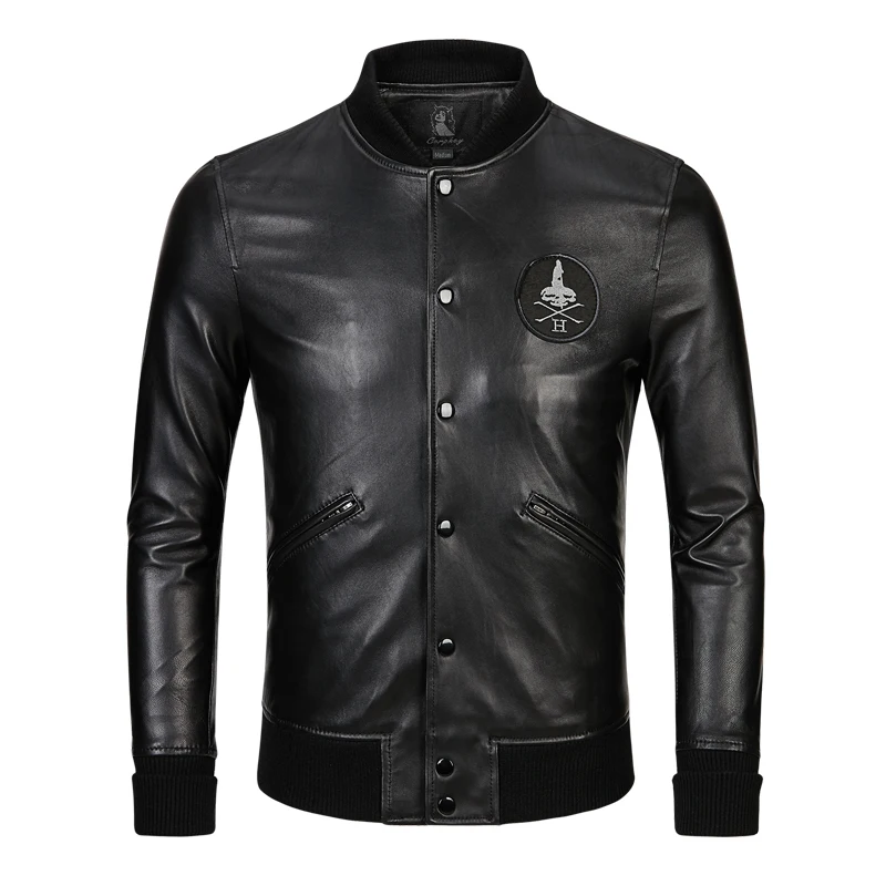 

Exported to Japan Joint Style Cuff with Heart Head Layer Sheepskin Genuine Leather Clothes Men