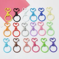 5pcslots metal heart shape keychain lobster clasps hooks key chain key rings connector for bag belt keychain jewelry findings