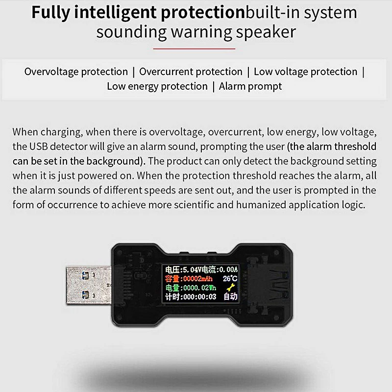 Цифровой USB тестер вольтметр амперметр постоянного тока емкости мультиметр