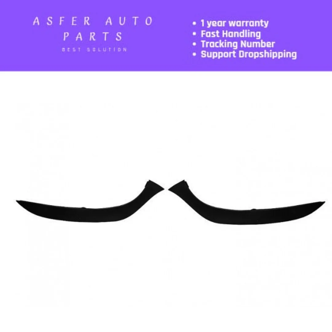 

Fit For Clio 4 Headlight Bottom Frame Eyebrow Black Right and Left Hand Set 2 Piece Oem 260 E03800R
