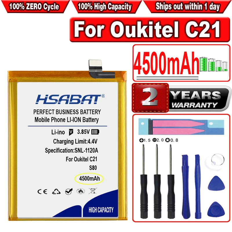 

HSABAT 4500mAh S80 Battery for Oukitel C21