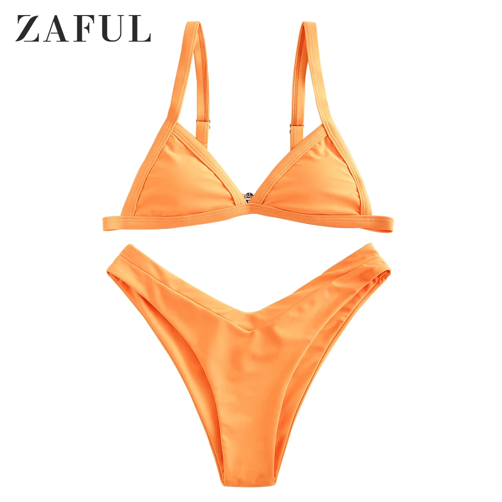 

Неоновый Мягкий купальник бикини с высокими штанинами