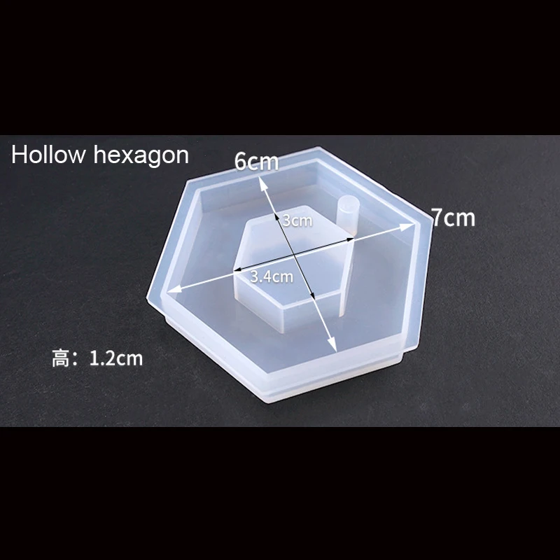 hollow hexagon В форме сердца шестигранник изюминка волнистые овальные Expoxy смолы ювелирные изделия формы для изготовления ювелирных изделий кулон инструменты - Цвет: hollow hexagon