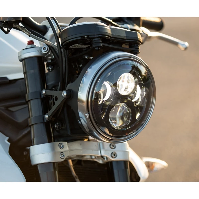 7-дюймовая светодиодный ная фара для мотоцикла H4 дальний/ближний свет Harley Chrome