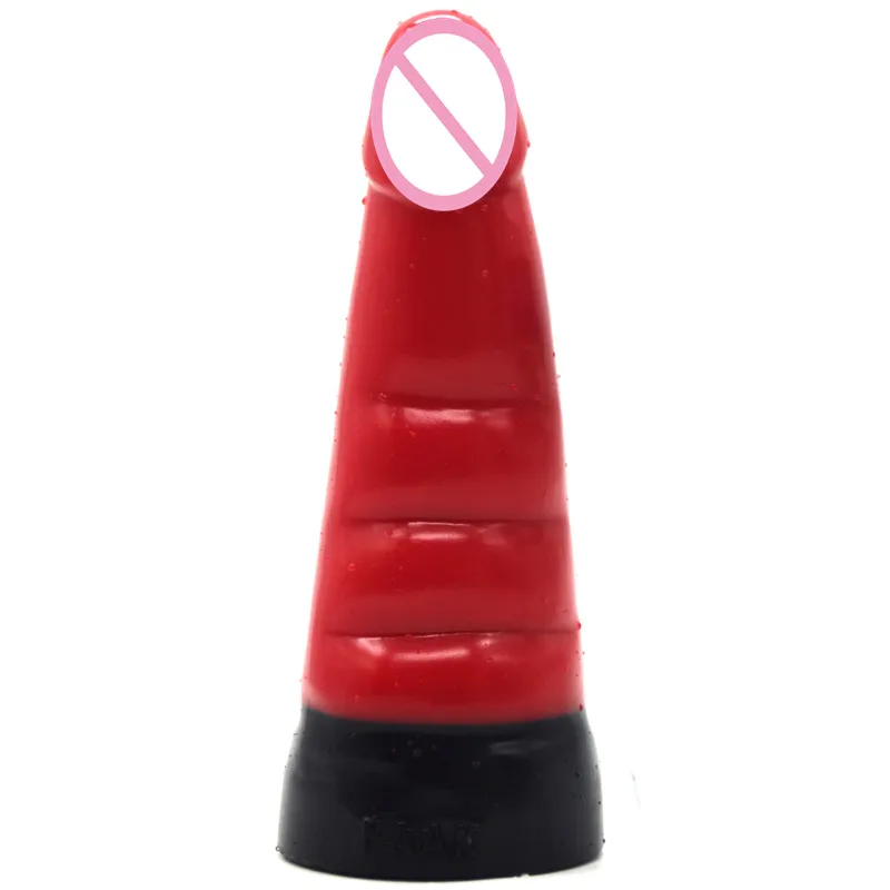 Новейшая красная Реалистичная искусственная Анальная пробка реалистичный пенис