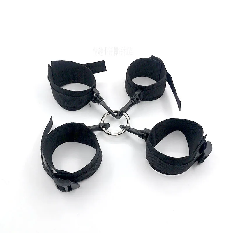 БДСМ игрушки кожаные жгуты для бондажа наручники ног манжеты SM набор с плюшевой