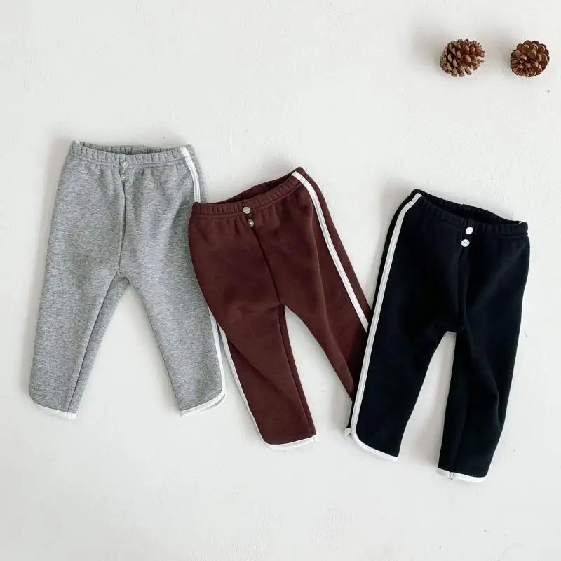 

2020 Winter Thicken Children's Harem Pants For Baby Boys Trousers Kids Casual Pants Solid Colors Baby Girls Warm Leggings