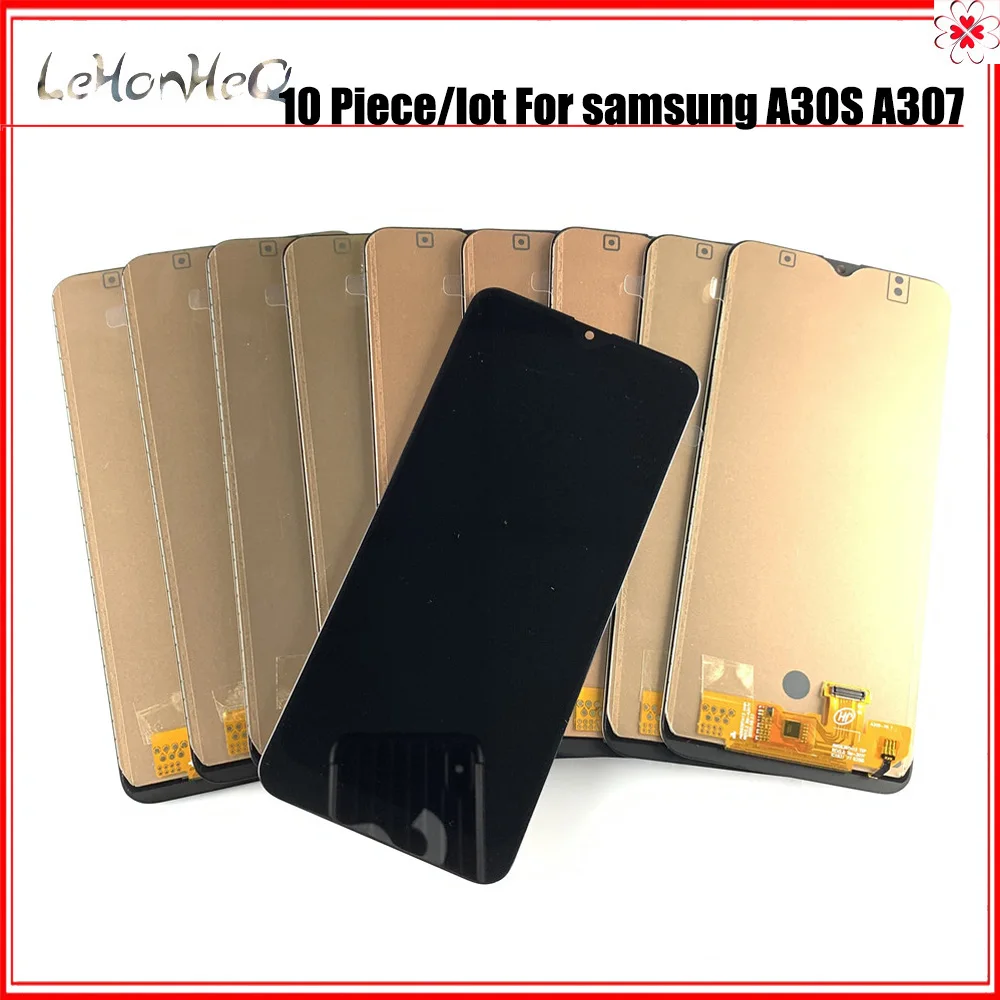 

ЖК-дисплей для samsung galaxy A30S, A307, A307F, A307FN/DS, 10 шт./лот, ЖК-дисплей, сенсорный экран, дигитайзер в сборе с рамкой