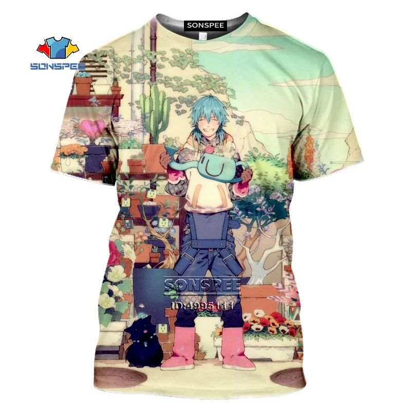 

SONSPEE 3D Print Japanese Anime DRAMAtical Murder Men's T-shirt DMMd Seragaki Aoba T shirt Women Casual Fitness Shirt Kawaii Boy
