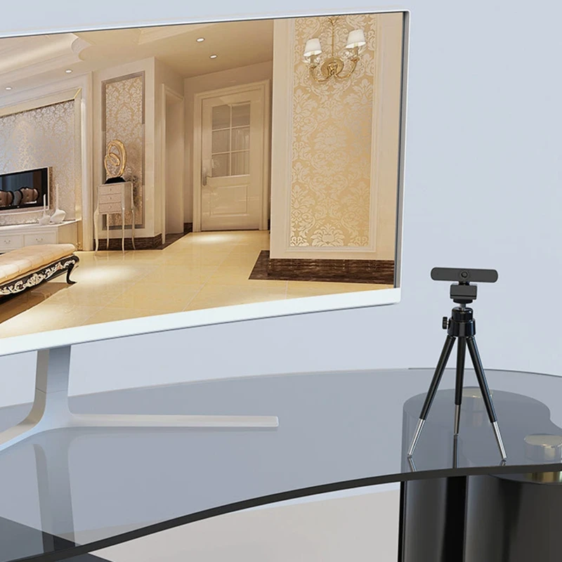 

1080P Webcam Built-In Dual Microphones Full Hd Video Camera For Pc Usb Plug And Play 360Degree Rotatable Drive-Free