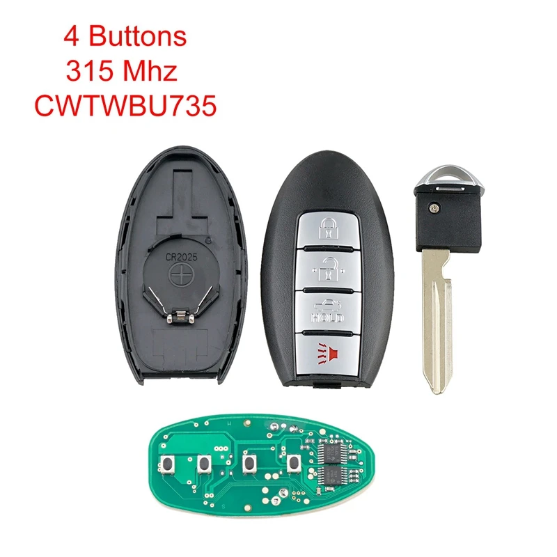 Интеллектуальный Автомобильный ключ дистанционного управления 4 кнопки