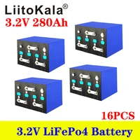 16pcs 3 2v 280ah lifepo4 batteries diy 12v 48v 280ah rechargeable battery pack for electric car rv solar energy storage system