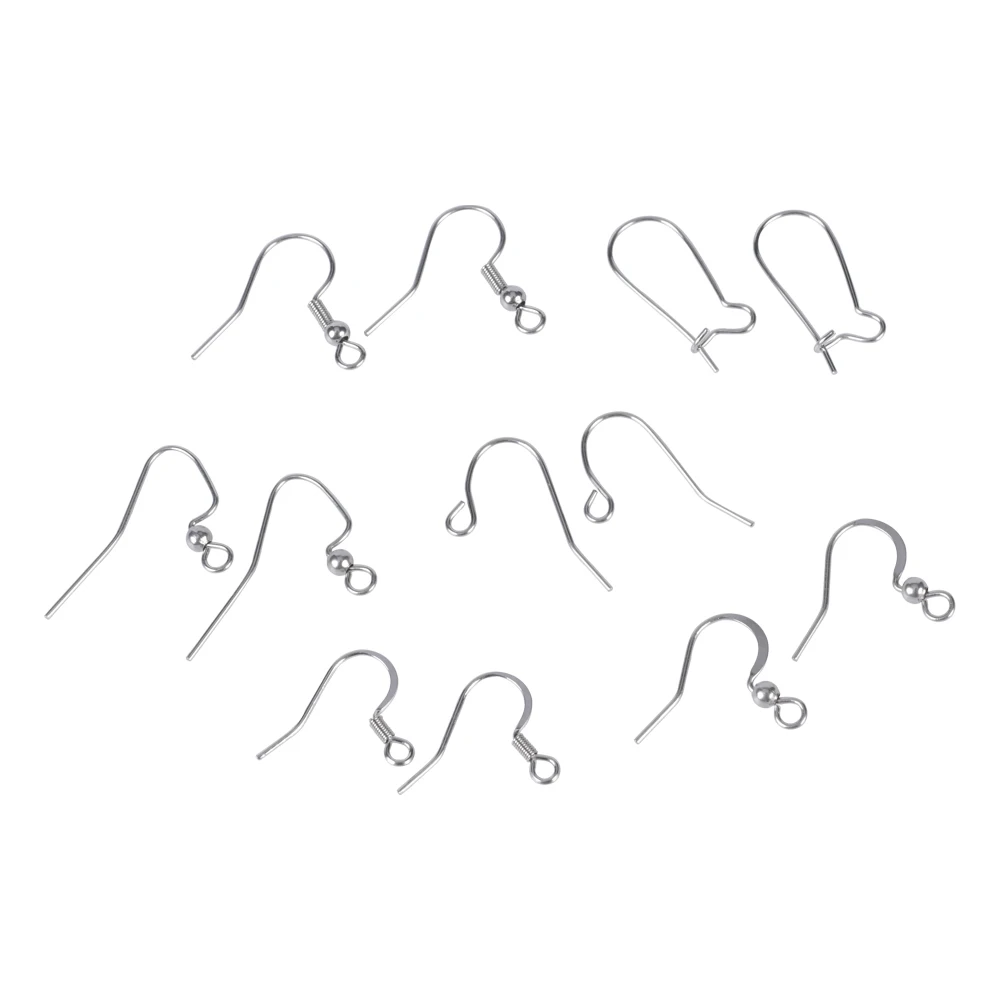 50 шт./лот гипоаллергенные крючки для сережек из нержавеющей стали застежки ушей