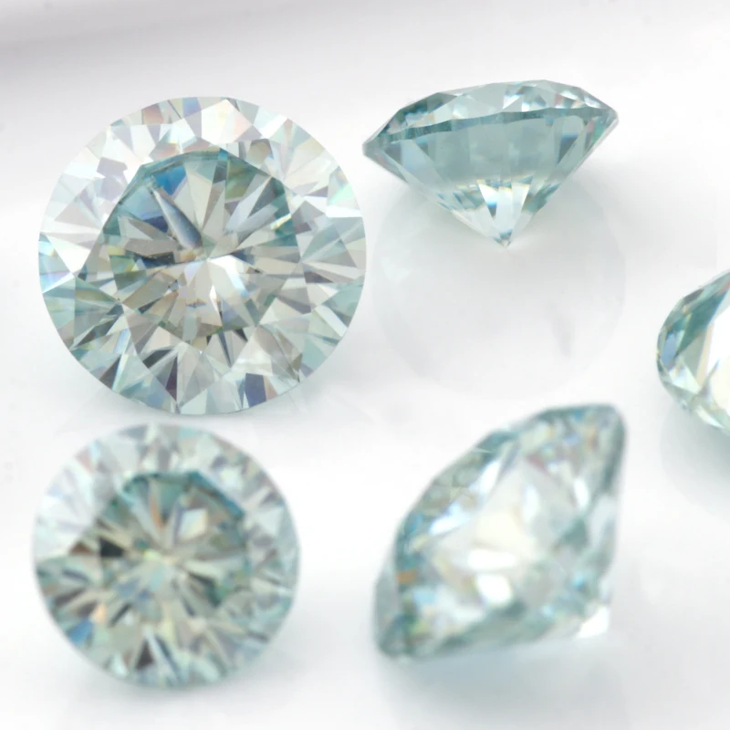 Включая сертификат промо Цена 5 штук упак. 1ct 6 мм VVS Блестящий светильник голубой