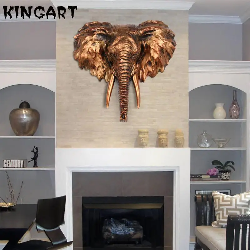 Настенная 3d статуя слона животного современное искусство и ремесло украшение