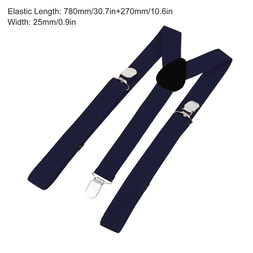 

Adjustable Elasticated Adult Suspender Straps Unisex Women Men Y Shape Elastic Clip-on Suspenders 3 Clip Pants Braces