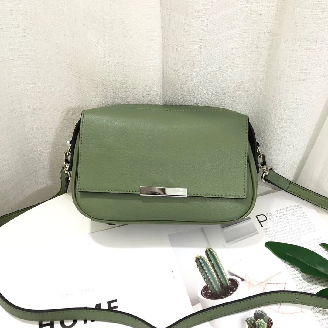 

free shipping 2020 the new style cute and sweet genuine cow leather women one shoulder bag crossbody bag 21cm6 color