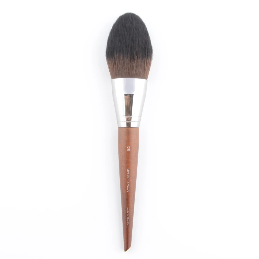 

1 piece #128 Big Precision Powder Makeup brush Blusher contour setting Natural wood Long handle Professional Make up brushes