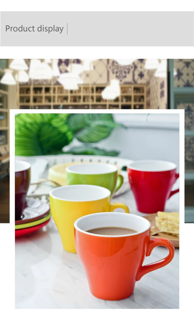 350cc цвет Макарон латте искусство кофейная чашка и блюдце наборы Demitasse Tasse кафе Xicara капучино кофейная кружка Koffie Kopjes чашка