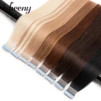 isheeny remy human hair tape extensions invisible skin weft tape extensions 14inch 1 4gpcs straight remy human hair 20 pcs