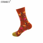CUHAKCI Новинка популярные Мультяшные хип-хоп Цветочные Индивидуальные женские модные носки Новинка унисекс кавайные длинные уличные носки