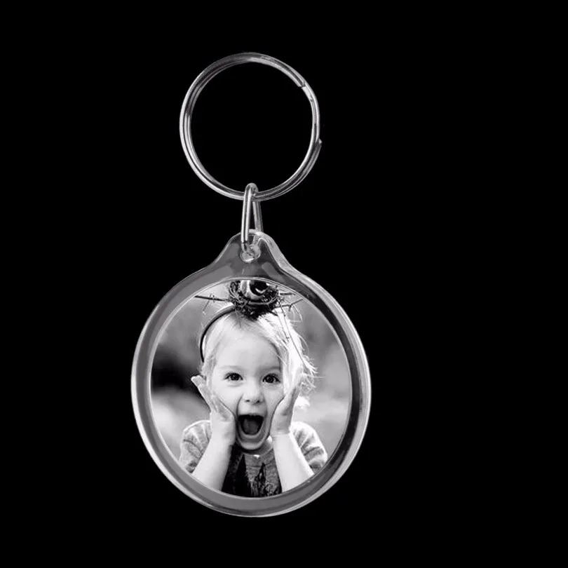 Брелок для ключей Круглый/прямоугольный из прозрачного акрила 10/20 шт. | Украшения