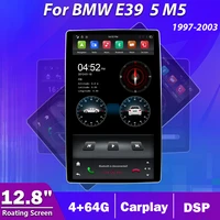 12 8 tesla style android 9 0 car dvd gps radio navigation stereo receiver player for bmw e39 m5 5 series headunit carplay dsp