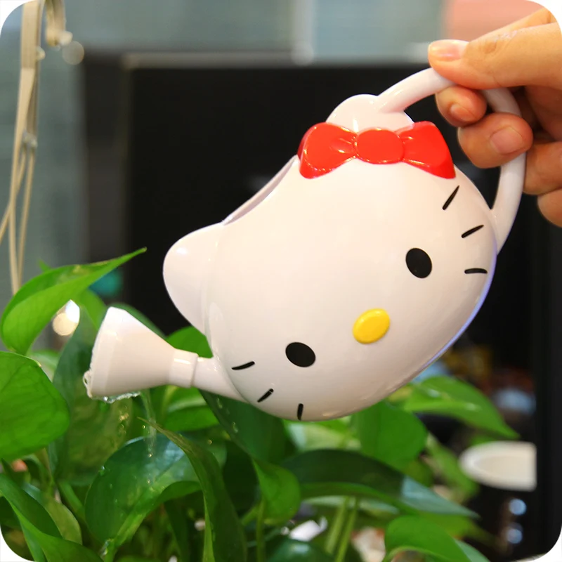Пластмассовая Лейка hello kitty водный горшок бонсай садовые инструменты принадлежности для детей творческие подарки - Цвет: Красный