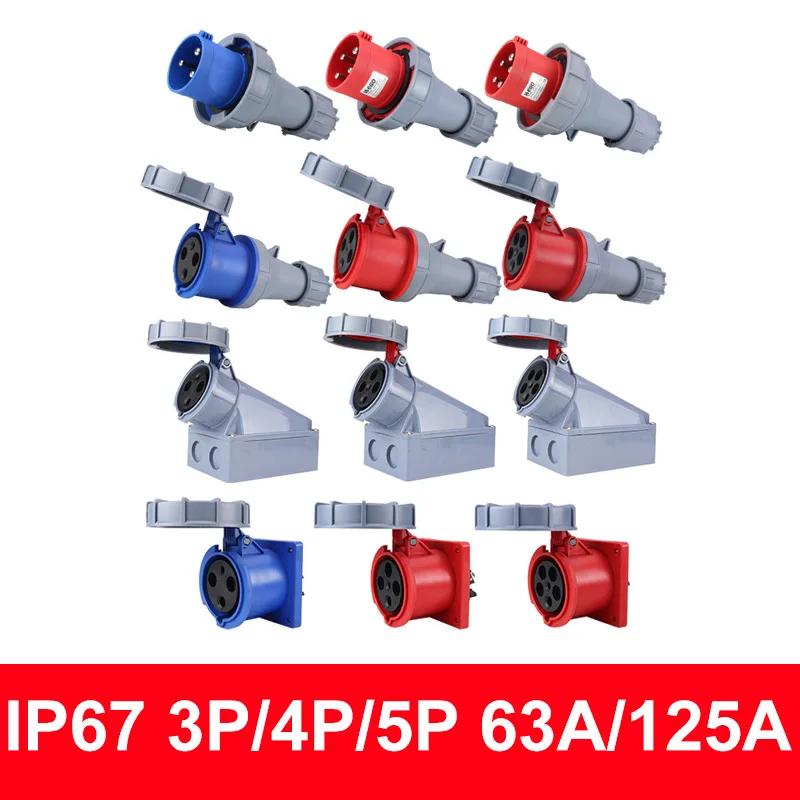 IP67 промышленный штекер и разъем IP44 водонепроницаемый взрывозащищенный 3P 4 ядра 5