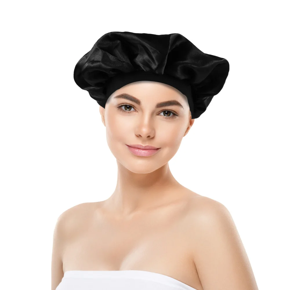 

2pcs Nightcap Sleep Cap Hair Care Cap Sleeping Hat Bouffant Cap Satin Bonnet