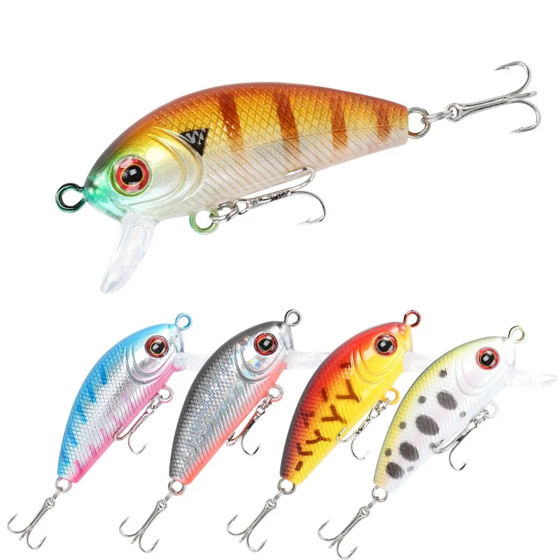 

Floating Minnow Lures Artificial Bait Swimbait TopWater 0.5-1 Meter Propeller Wave Bottom Tractor Fatty With Hooks And 3D Eyes