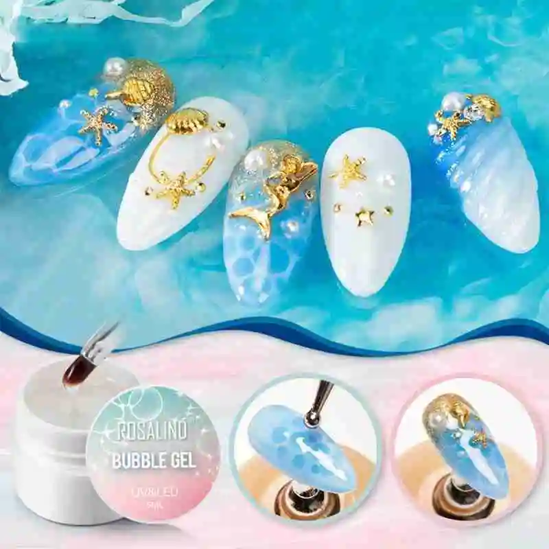 

Nail Gel Polish Bubble Transparent Blooming Painting Varnish Mermaid Base Gel Nail Design Manicure Lacquer Art For Nail UV B3R3