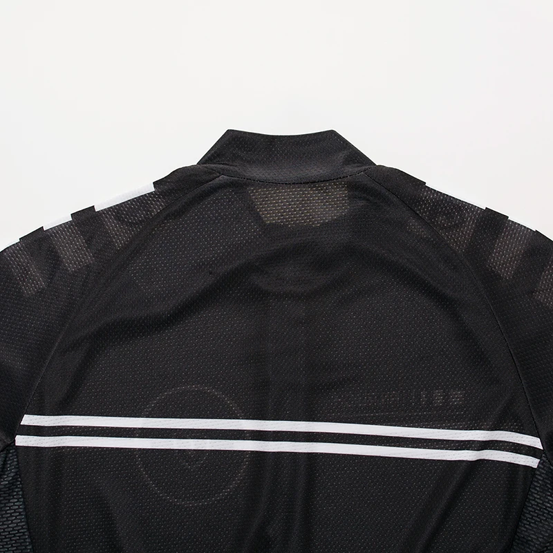 Мужской набор для велоспорта с длинными рукавами анти-пот однотонный черный 3D